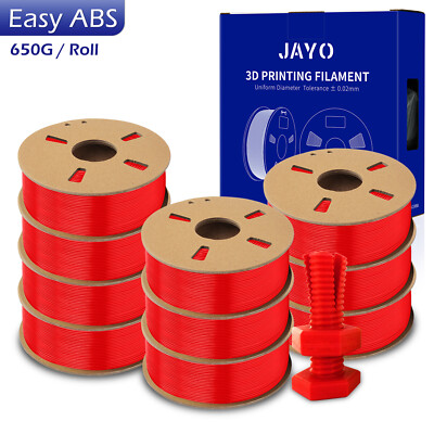 JAYO Easy ABS Red 10X 650G 1.75mm 3D Filament Low-temperature Strong Adhesion