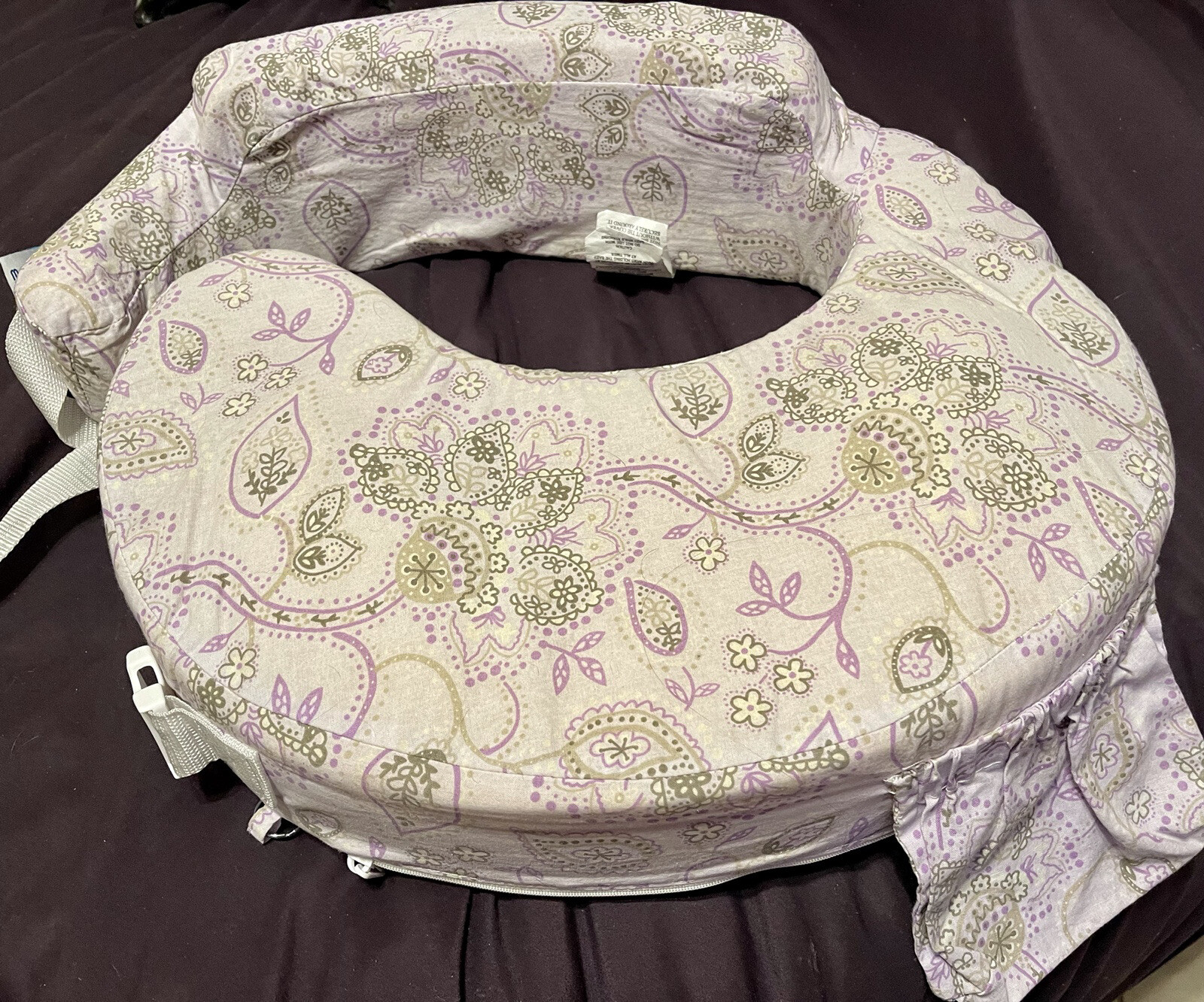 My Brest Friend Original Nursing Posture Pillow, Purple Paisley eBay