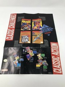 RARE Nes Classic Challenges Poster Insert Zelda , Super Mario Bros. 3 