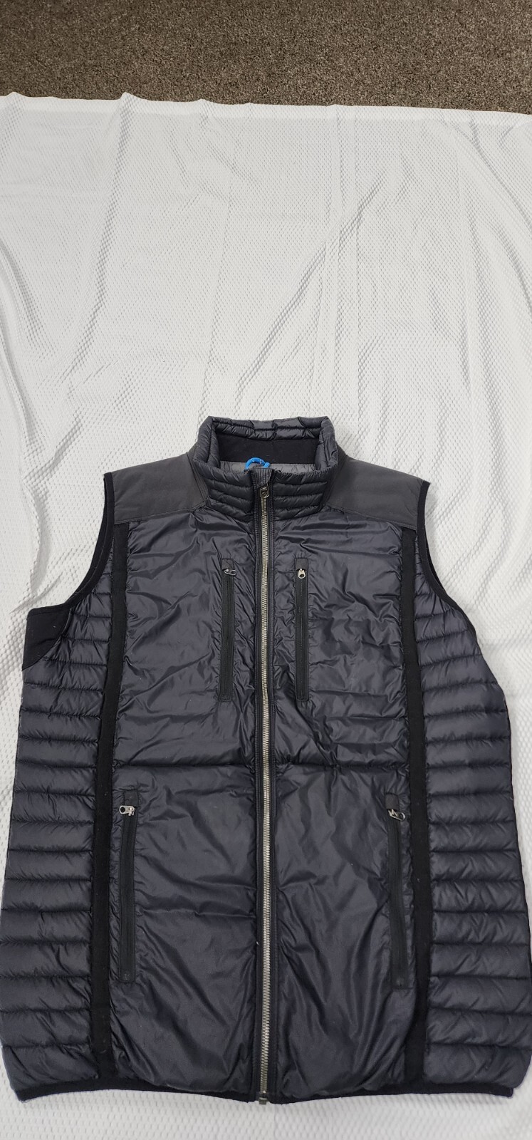 Kuhl black zip vest men's L down feathers eBay