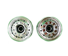 Pair of FRONT wheels to suit Tamiya Hercules 1:14 RC Semi Trailers Trucks