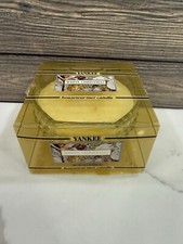 Vintage Rare Yankee White Christmas Housewarmer Candle HTF 12.2 Oz Glass Bowl