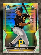 2023 Bowman Chrome 1st LUNAR GLOW REFRACTOR PROSPECT ROOKIE Braylon Bishop # 1