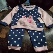 Girls 2 Piece Wonder Nation Cat Sweet Suit Sz 0-3 Mo NEW Kid-2
