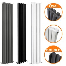 Vertical Designer Radiator Upright Tall Oval Column Panel Central Heating Double
