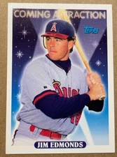1993 TOPPS JIM EDMONDS #799 "COMING ATTRACTION" ROOKIE CARD - BASEBALL CARD