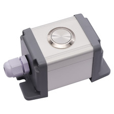 22Mm Momentary Push Button Switch Box Stainless Steel Metal 12V-24V DC 1 NO Flat