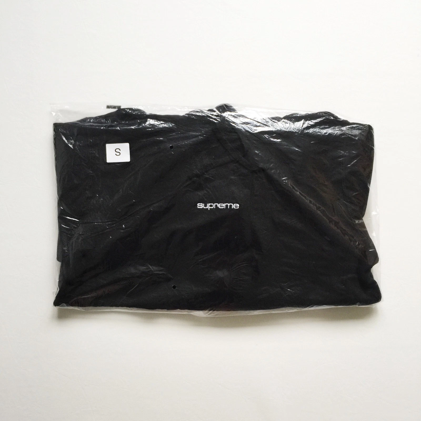***** Supreme Compact Logo Hoodie   Brand New Small S Black Box Trademark *****