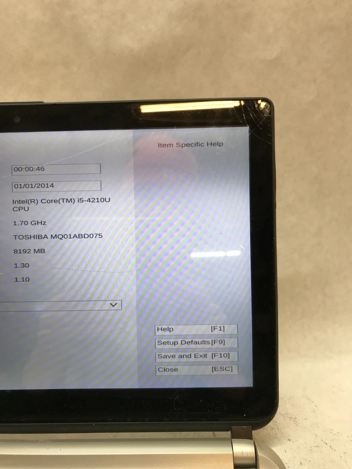 Toshiba Satellite E45t-B4300 14" i5-4210U 1.7GHz 8GB RAM NO HDD/OS Cracked - DW - Image 3 of 4