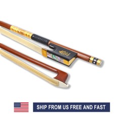 Advanced 4/4 Violin Bow Brazilwood Stick Ebony Frog Great Balance AAA Bow Hair