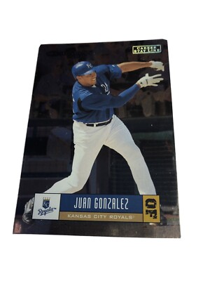 2005 Donruss Juan Gonzalez Career Stat Line Gold #060/295 SP Sweet