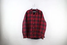 Vtg 90s Streetwear Mens Large Distressed Quilted Flannel Shirt Jacket Jac Shirt