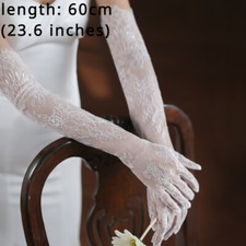 Ladies Mesh Lace Long Gloves Hollow Out Wedding Party Banquet Photography Prop