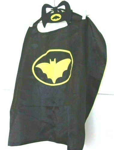 Rubies Boys Halloween Costume Batman Classic Black Yellow Mask And Cape ONLY - Picture 5 of 5
