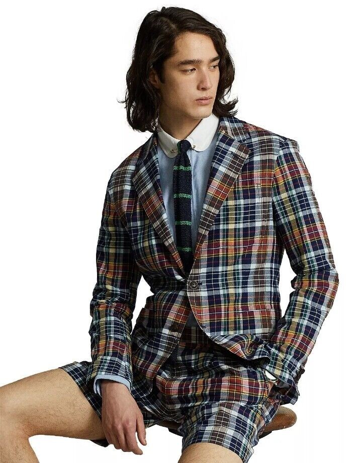 Polo Ralph Lauren Madras Suit Jacket Sport Coat Blazer