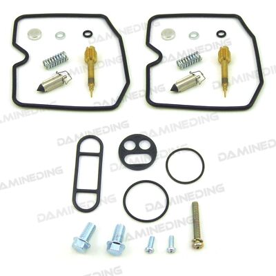 2X CARB REBUILD KIT KLX250R KLX300R plus 1 Fuel Petcock Repair Kit