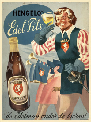 Hengelo's Edel Pils Vintage Beer Advertising Poster