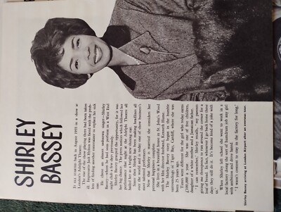 Sk86 Ephemera 1962 Pop Article Shirley Bassey 