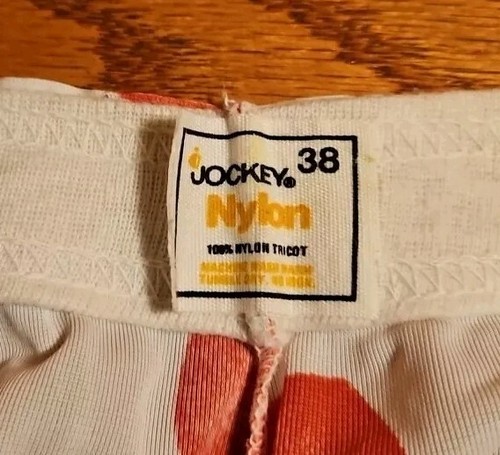 Mens RARE 1970s Vintage Jockey Nylon Brief 38 Sexy Devils & Hearts Valentines - Picture 5 of 5