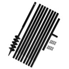 NNEVL Ground Drill with Handle 100 mm with Extension Tube 9 m Steel