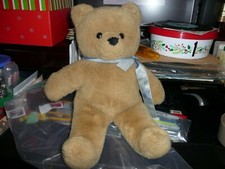 18" Tall CA Vintage Toy Teddy Bear Plush Brown w/ short tail Musical Wind Up