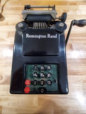 ***Vintage Remington Rand Manual Adding Machine Early 1900's Antique Art Deco***