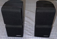Pair, Bose Acoustimass Double Cube Speakers Black With Red Line Set Of 2 Two