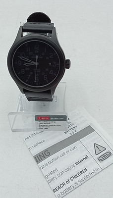 Timex TW4B14200 Men's ''Expedition'' Black Fabric Watch Scout Indiglo Date