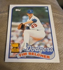 1989 Topps Card #456 Tim Belcher L A Dodgers All Star Rookie Cup NMMT Free Ship!