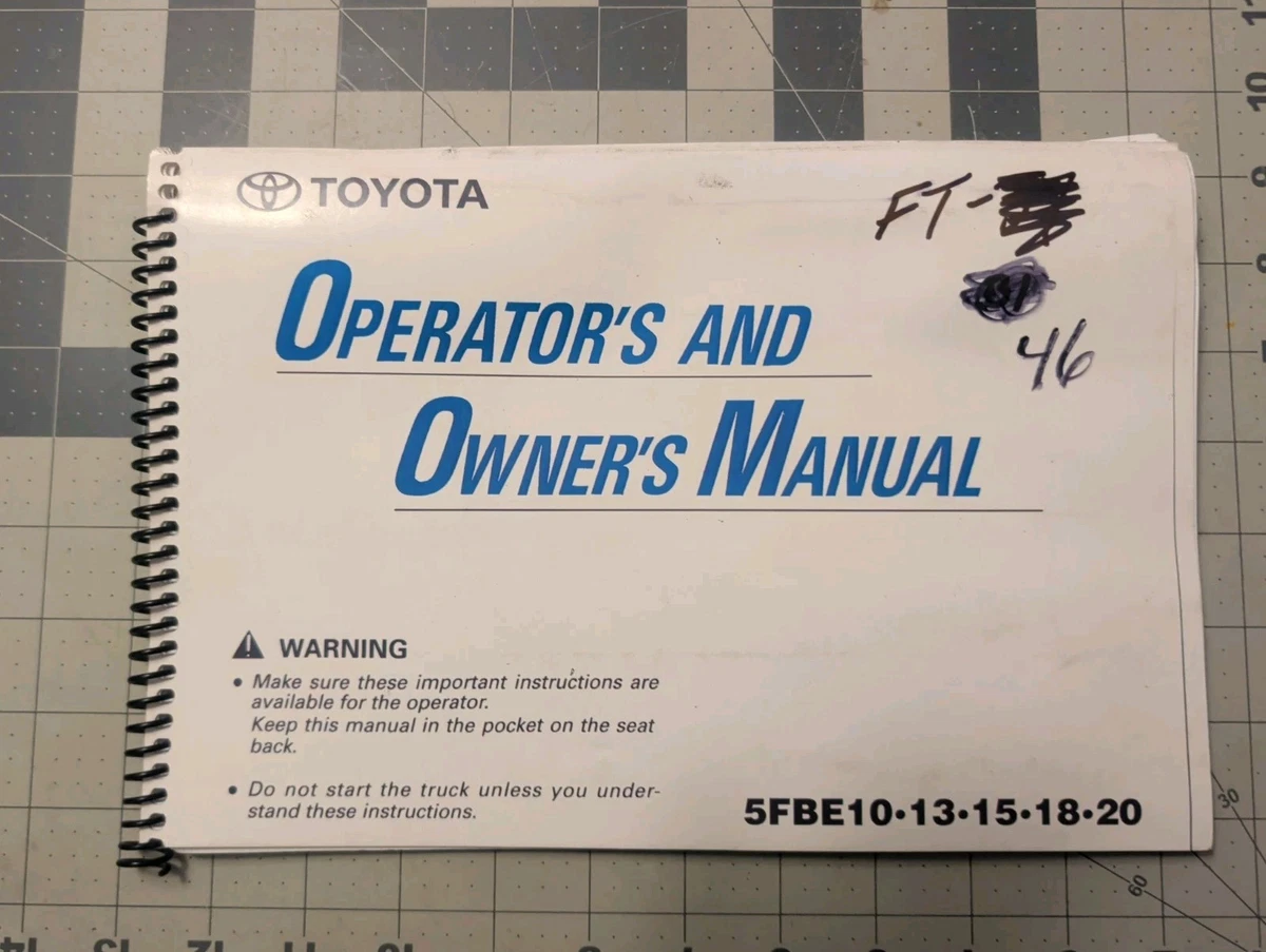 Toyota Heavy Equipment Manuals & Books for Toyota Forklift for