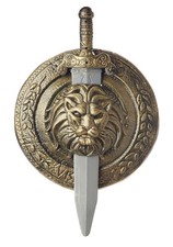 Hercules Gladiator Warrior Spartan Combat Costume Shield and Sword