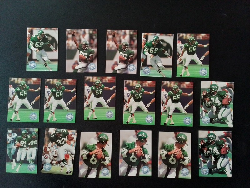 1991 Pro Set Platinum New York Jets- 17 Card Lot- McNeil, Nagle, Thomas, Moore