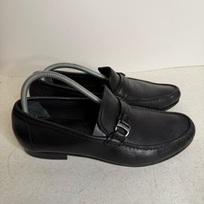 Salvatore Ferragamo Gancini Loafers Black Leather Men's Size 9 EE