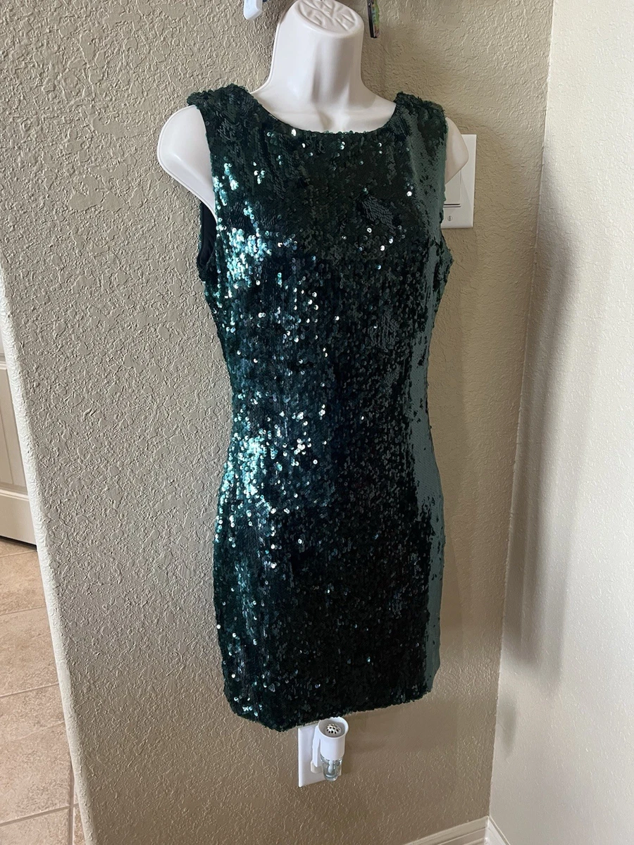 dress the population green sequin dress Dress The Population Women's Brittany Floral Sequin Mini Dress - Green - Size XL
