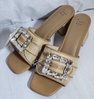 New Women's Kathleen Raffia Buckle Block Heels - A New Day Size 10 — photo 4