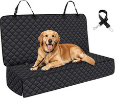 Dog Car Seat Cover for Back Seat Pet Cover, Black 52"x48"  Waterproof Car Bench