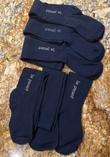 6 Pairs Of Maggies Organic Cotton Knee High Socks Blue - Seconds Womens 6-9