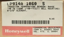 HONEYWELL LP914A 1060 5 9145 Temperature Sensing Probe Sensor Range -40° to 71°C