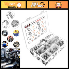 Stainless Steel Hose Clamp Assortment - 60pcs Adjustable 1/4"-1-1/2" for Plumbin