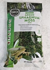 Thrive Tropical Green Sphagnum Moss 3 qt 3.3L NEW