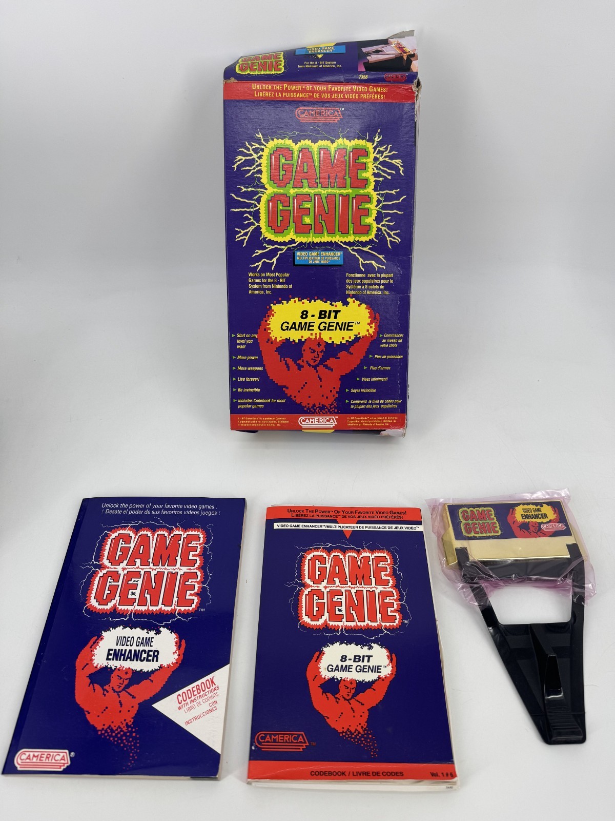 1990 Camerica Game Genie Nintendo NES Game Enhancer W/ Codebook and Manual