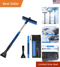 Durable 36" Long Handle Ice Scraper with Foam Grip – Scratch-Free Snow Removal