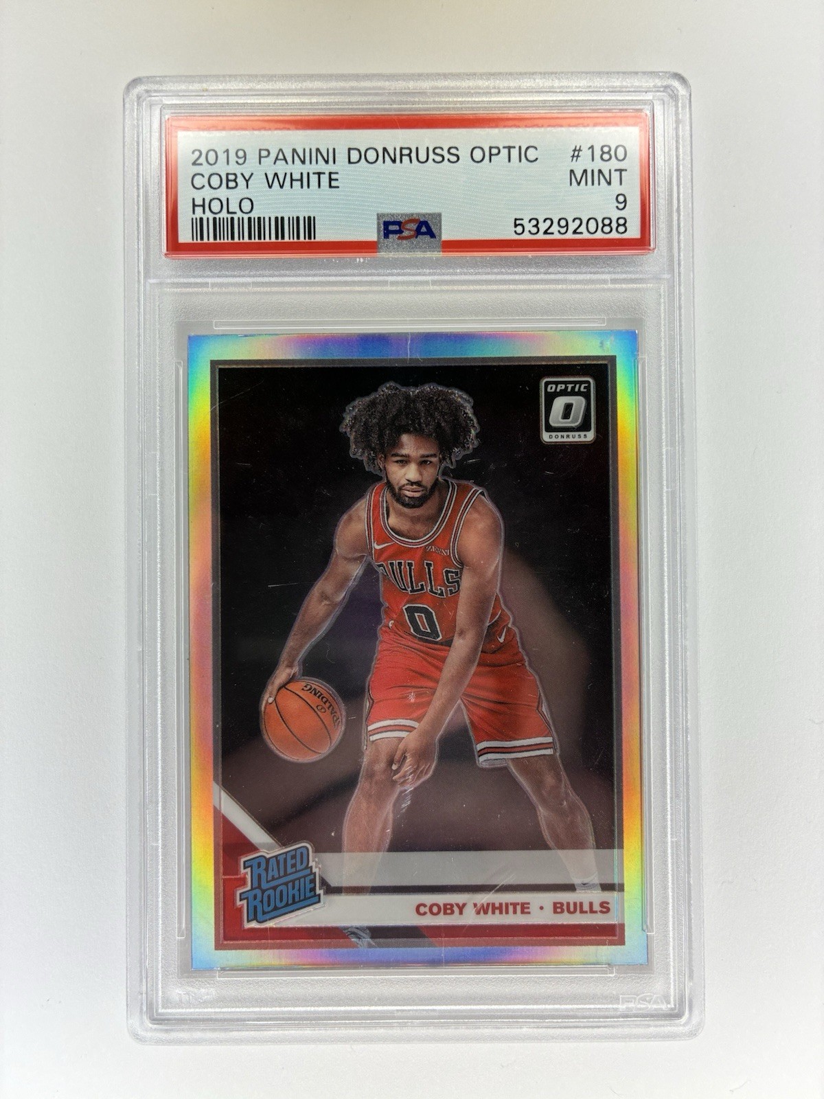 2019 Donruss Optic - Coby White Holo Rated Rookie #180 PSA 9