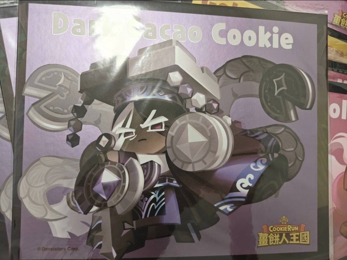 CookieRun Kingdom Taiwan Cafe Collab Dark Cacao Cookie Shikishi