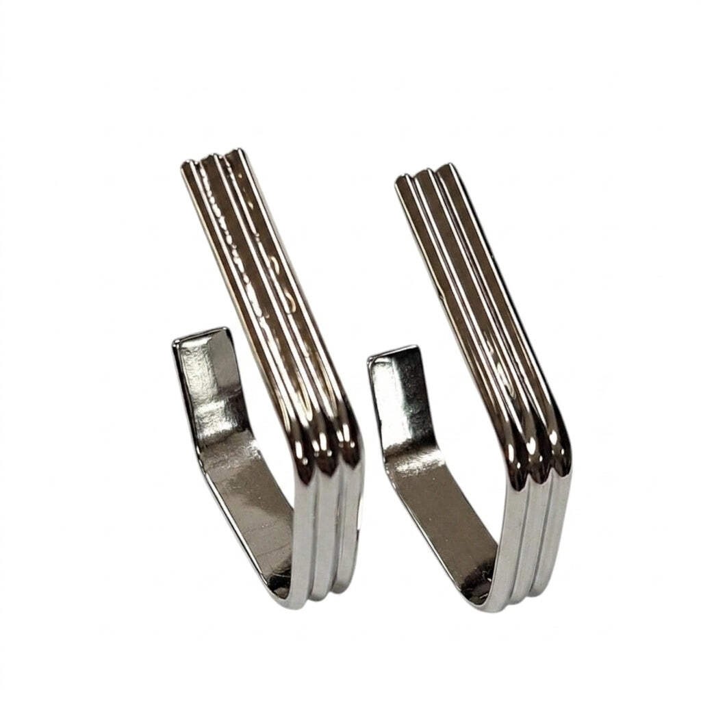 Hoop Earrings in Three Lines Stainless Steel