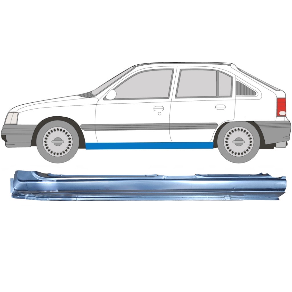 Full sill repair panel for Opel Kadett E Astra 1984-1993 / Left
