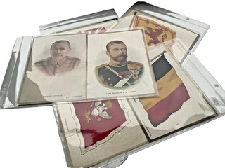 7 LARGE BDV CIGARETTE FLAG SILKS PLUS TWO PORTRAITS