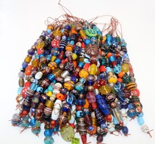100 Strands Lamp work Beads Mixed Style  Colors, Handmade Glass Jewelry Beads.