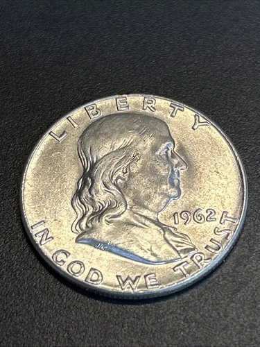 1962 Franklin Half Dollar, 90% Silver, Circulated
