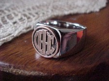 International Harvester Ihc Logo Silver Chrome Ring Size 12 Nos Quality Class